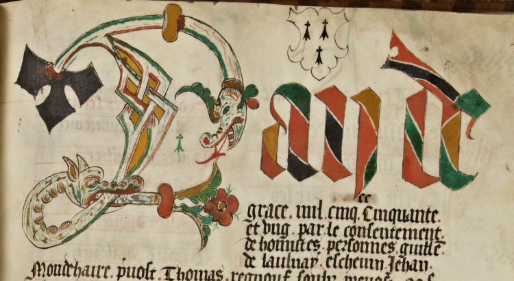 Registre de la confrérie de Saint-Nicolas. Matrologe - Lettrine - f° 52 - 1549