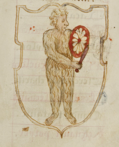 Confrérie de Saint-Nicolas. Matrologe - homme sauvage - f° 68 - 1586