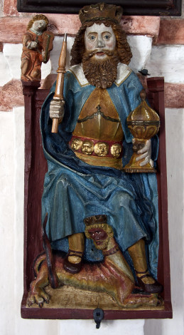 Statue de saint Olaf datant du XIIIe siècle.